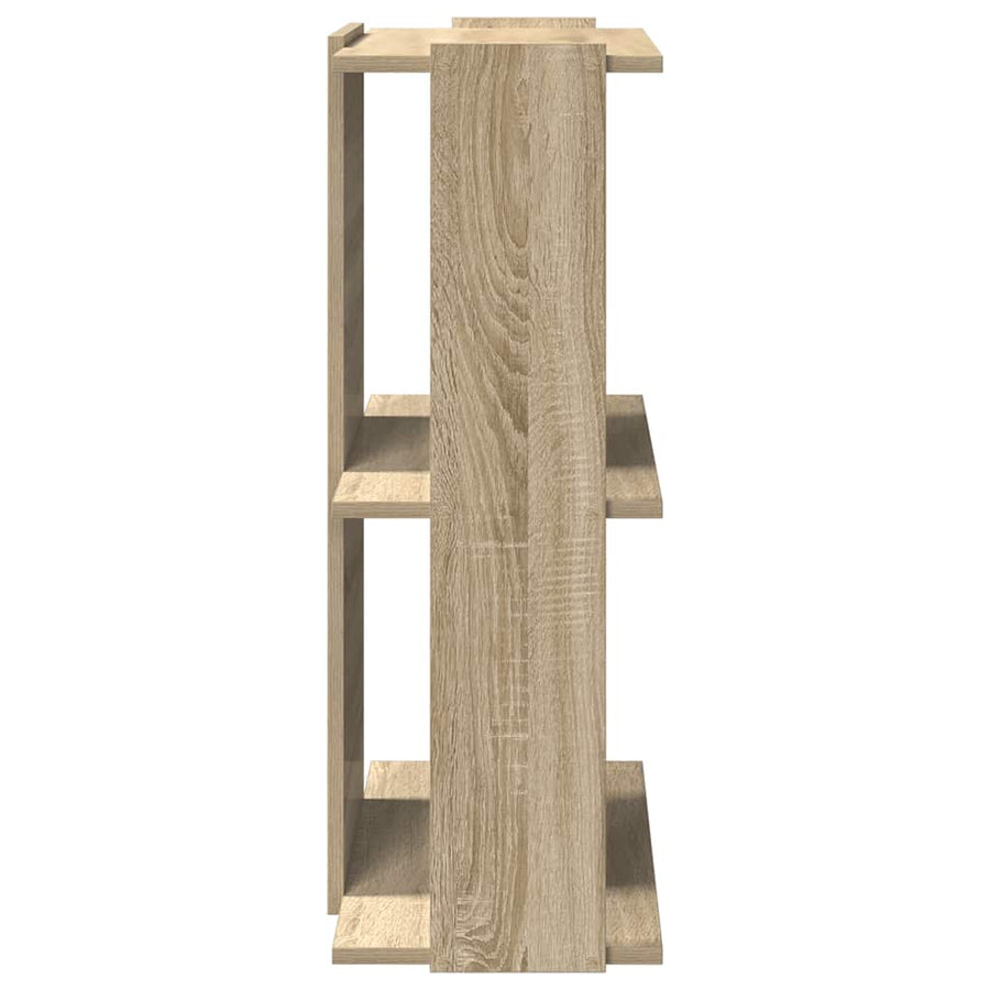 Boekenkast 3-laags 60x30x80 cm bewerkt hout sonoma eikenkleurig