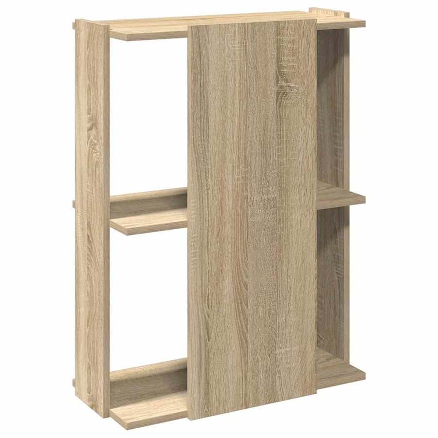 Boekenkast 3-laags 60x30x80 cm bewerkt hout sonoma eikenkleurig