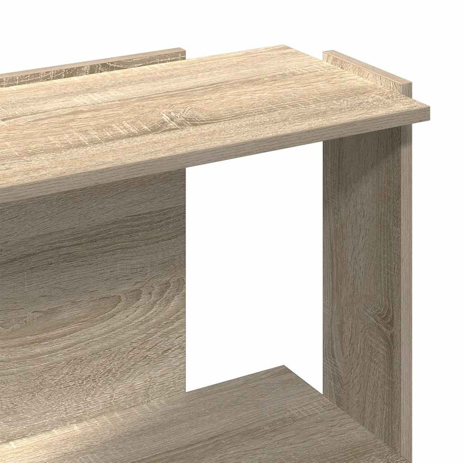 Boekenkast 3-laags 60x30x80 cm bewerkt hout sonoma eikenkleurig