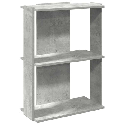 Boekenkast 3-laags 60x30x80 cm bewerkt hout betongrijs