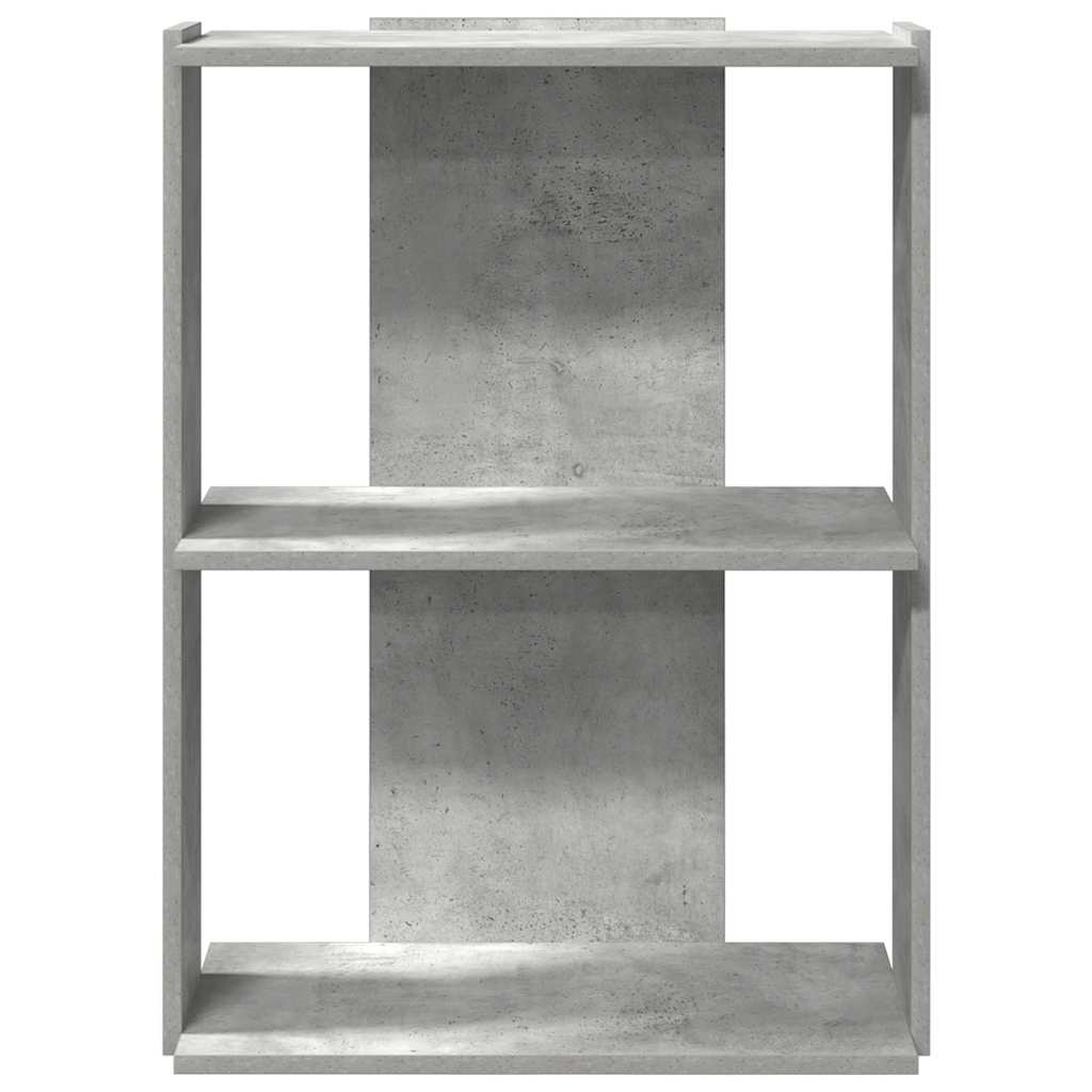 Boekenkast 3-laags 60x30x80 cm bewerkt hout betongrijs
