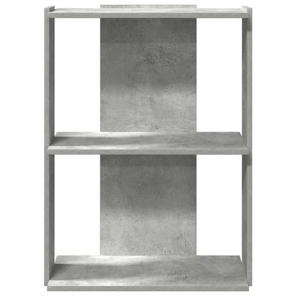Boekenkast 3-laags 60x30x80 cm bewerkt hout betongrijs