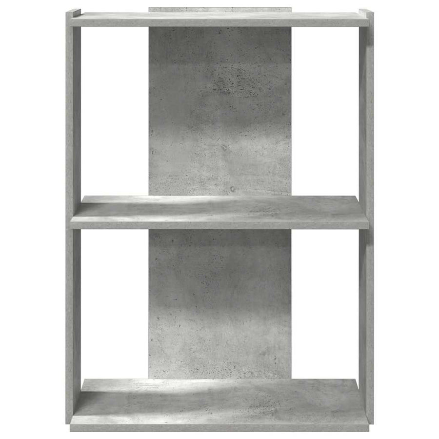 Boekenkast 3-laags 60x30x80 cm bewerkt hout betongrijs