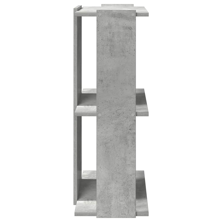 Boekenkast 3-laags 60x30x80 cm bewerkt hout betongrijs