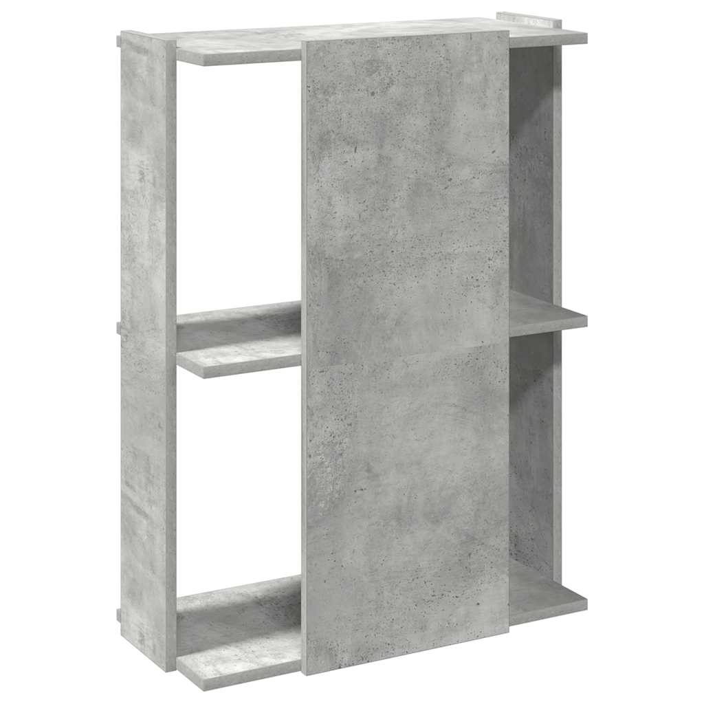 Boekenkast 3-laags 60x30x80 cm bewerkt hout betongrijs