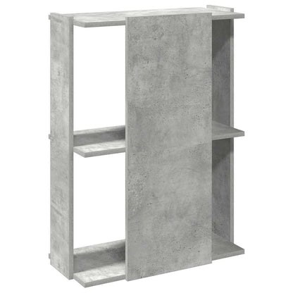 Boekenkast 3-laags 60x30x80 cm bewerkt hout betongrijs
