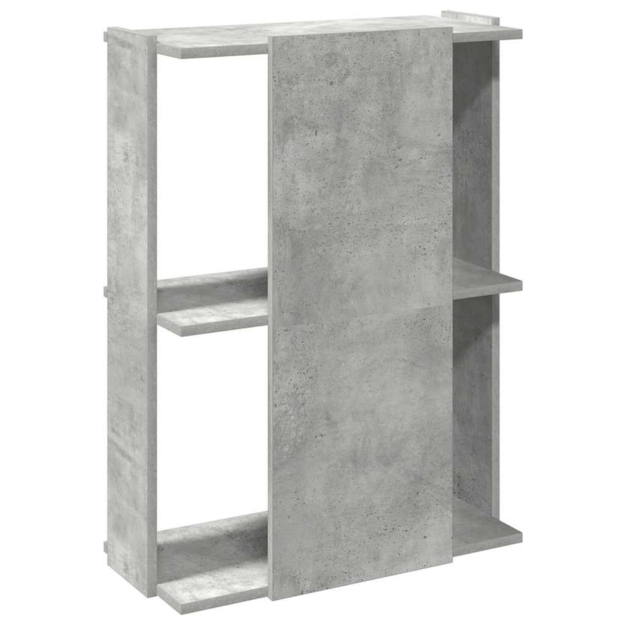 Boekenkast 3-laags 60x30x80 cm bewerkt hout betongrijs
