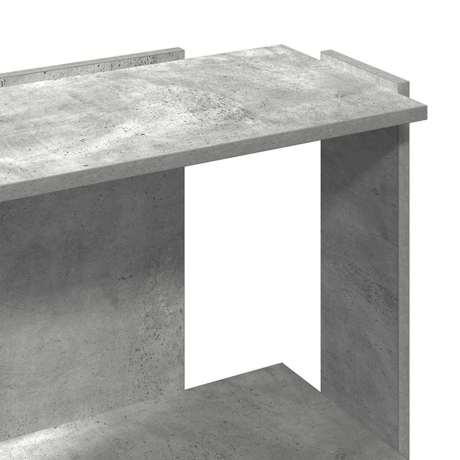 Boekenkast 3-laags 60x30x80 cm bewerkt hout betongrijs