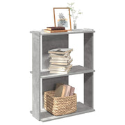 Boekenkast 60x30x80 cm bewerkt hout betongrijs