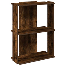 Boekenkast 3-laags 60x30x80 cm bewerkt hout gerookt eikenkleur