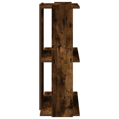 Boekenkast 3-laags 60x30x80 cm bewerkt hout gerookt eikenkleur