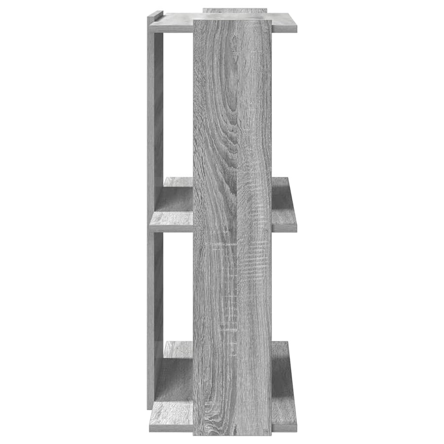 Boekenkast 3-laags 60x30x80 cm bewerkt hout grijs sonoma eiken