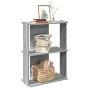 Boekenkast 60x30x80 cm bewerkt hout grijs sonoma eiken