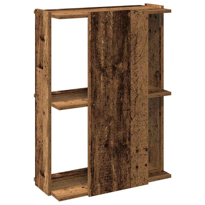 Boekenkast 3-laags 60x30x80 cm bewerkt hout oud houtkleur