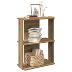 Boekenkast 60x30x80 cm bewerkt hout eiken