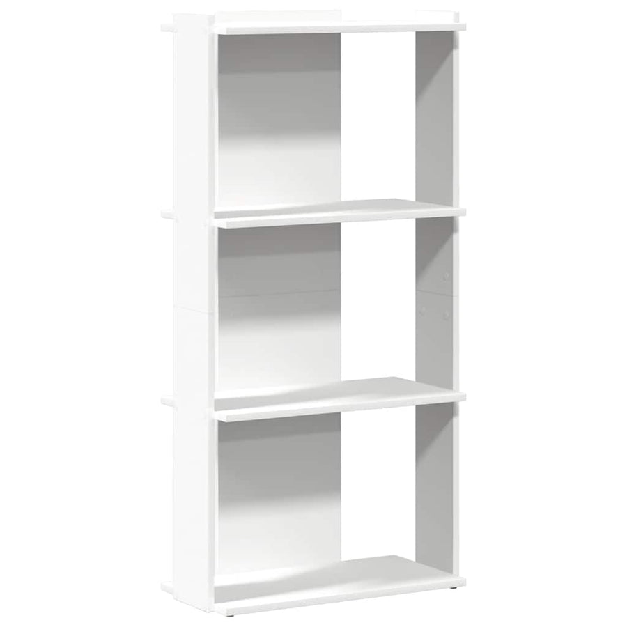 Boekenkast 3-laags 60x30x120 cm bewerkt hout wit