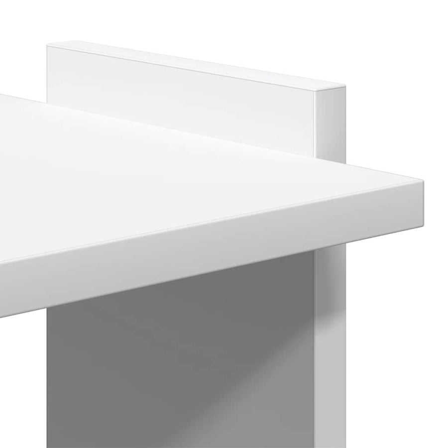 Boekenkast 3-laags 60x30x120 cm bewerkt hout wit