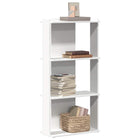 Bookcase 3-tier 60x30x120 cm engineered wood white