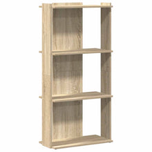 Boekenkast 3-laags 60x30x120 cm bewerkt hout sonoma eikenkleur