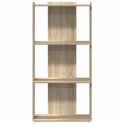 Boekenkast 3-laags 60x30x120 cm bewerkt hout sonoma eikenkleur