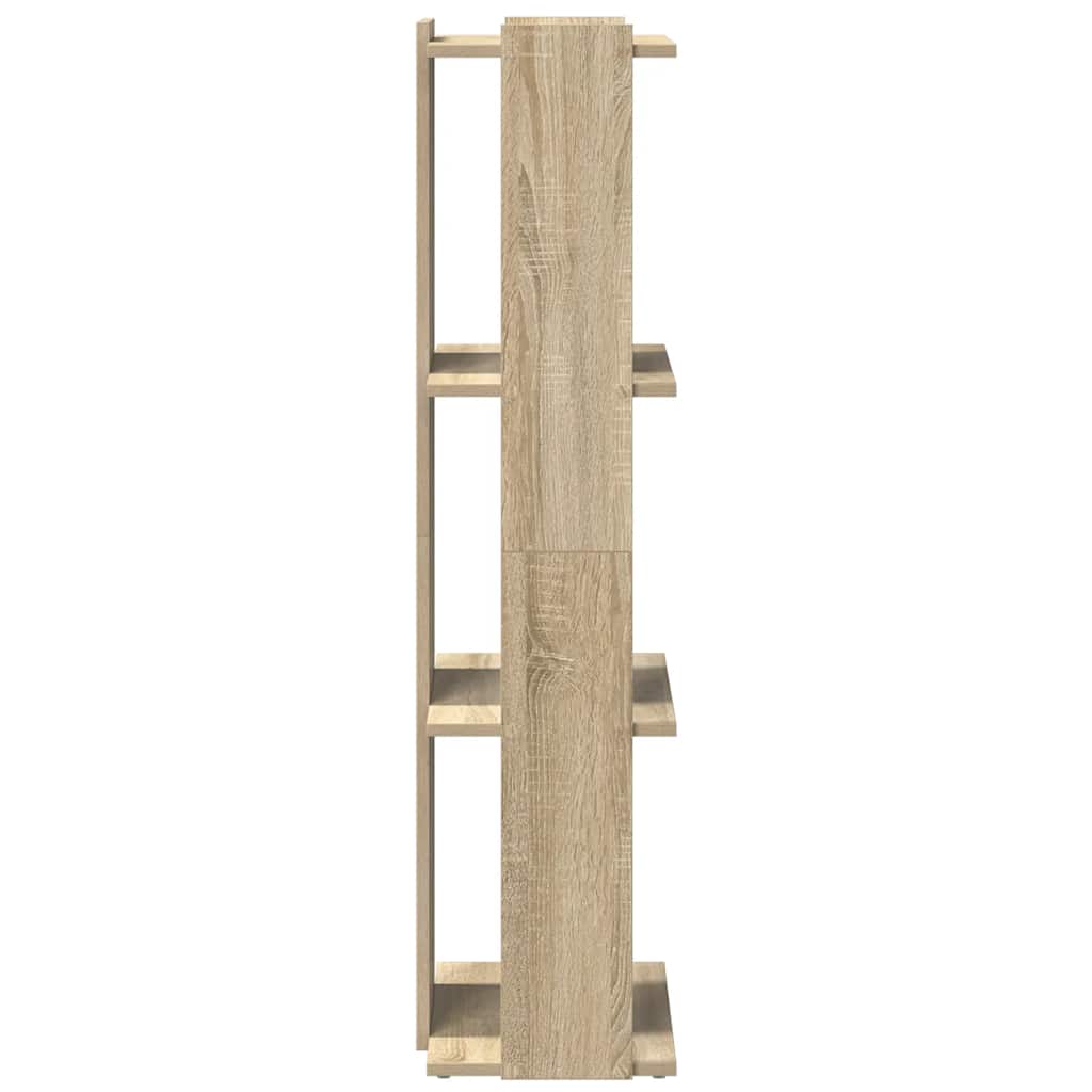 Boekenkast 3-laags 60x30x120 cm bewerkt hout sonoma eikenkleur