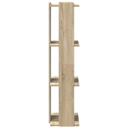 Boekenkast 3-laags 60x30x120 cm bewerkt hout sonoma eikenkleur