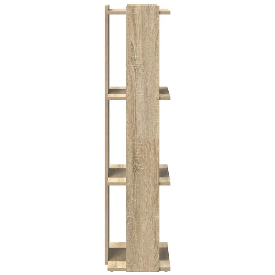 Boekenkast 3-laags 60x30x120 cm bewerkt hout sonoma eikenkleur