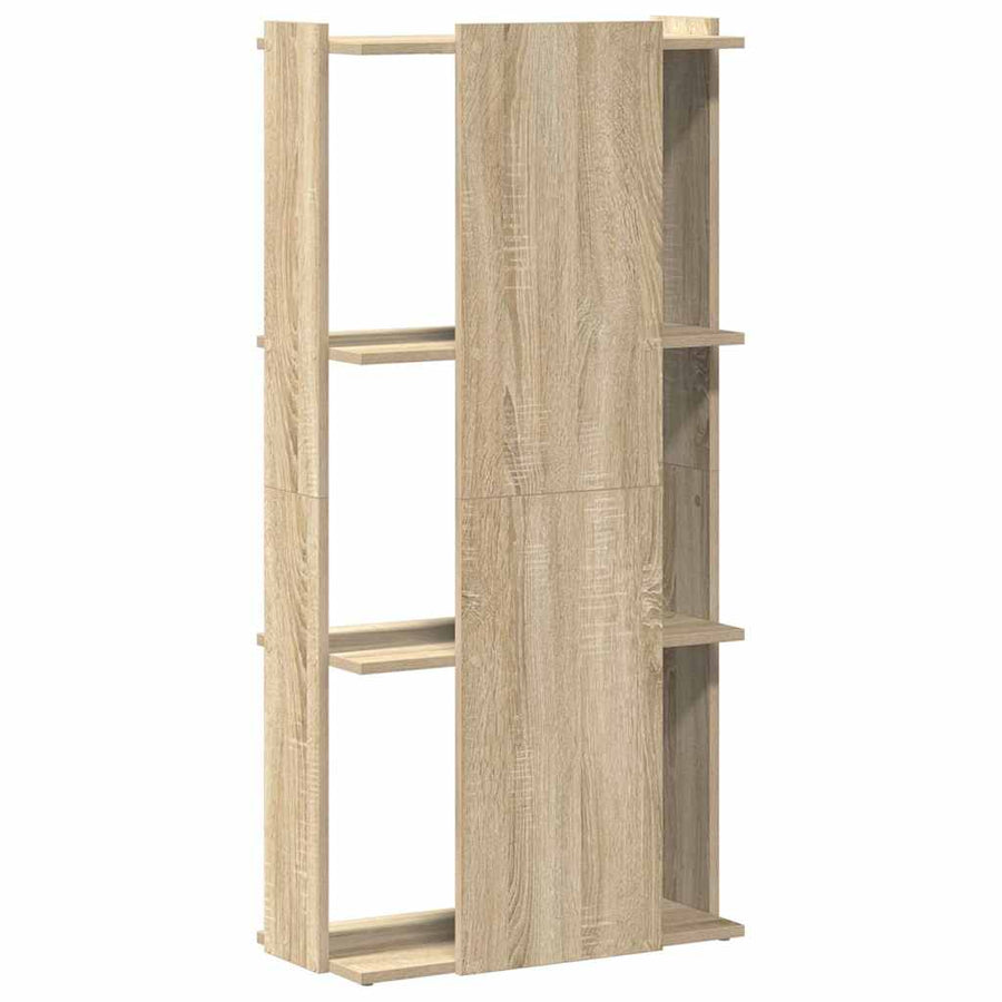 Boekenkast 3-laags 60x30x120 cm bewerkt hout sonoma eikenkleur