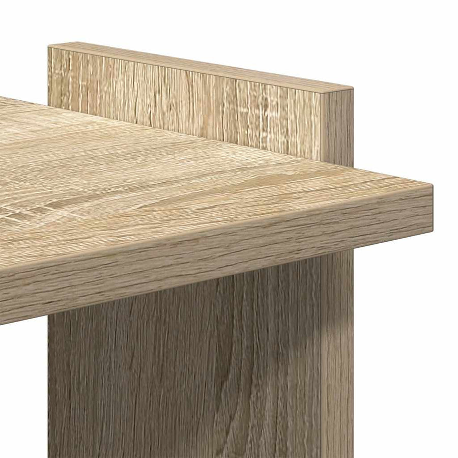 Boekenkast 3-laags 60x30x120 cm bewerkt hout sonoma eikenkleur
