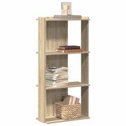Bookshelf 3-tier 60x30x120 cm engineered wood sonoma oak colour