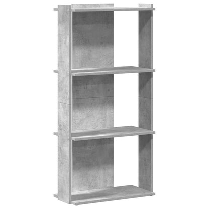 Boekenkast 3-laags 60x30x120 cm bewerkt hout betongrijs