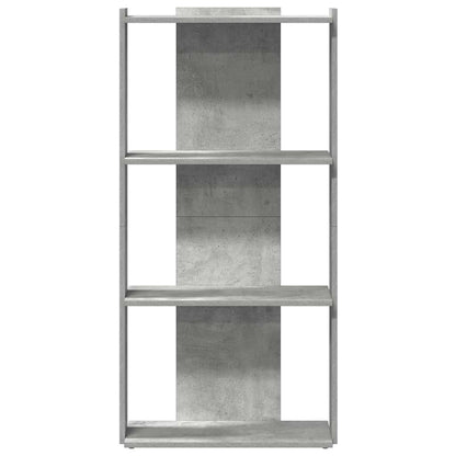 Boekenkast 3-laags 60x30x120 cm bewerkt hout betongrijs