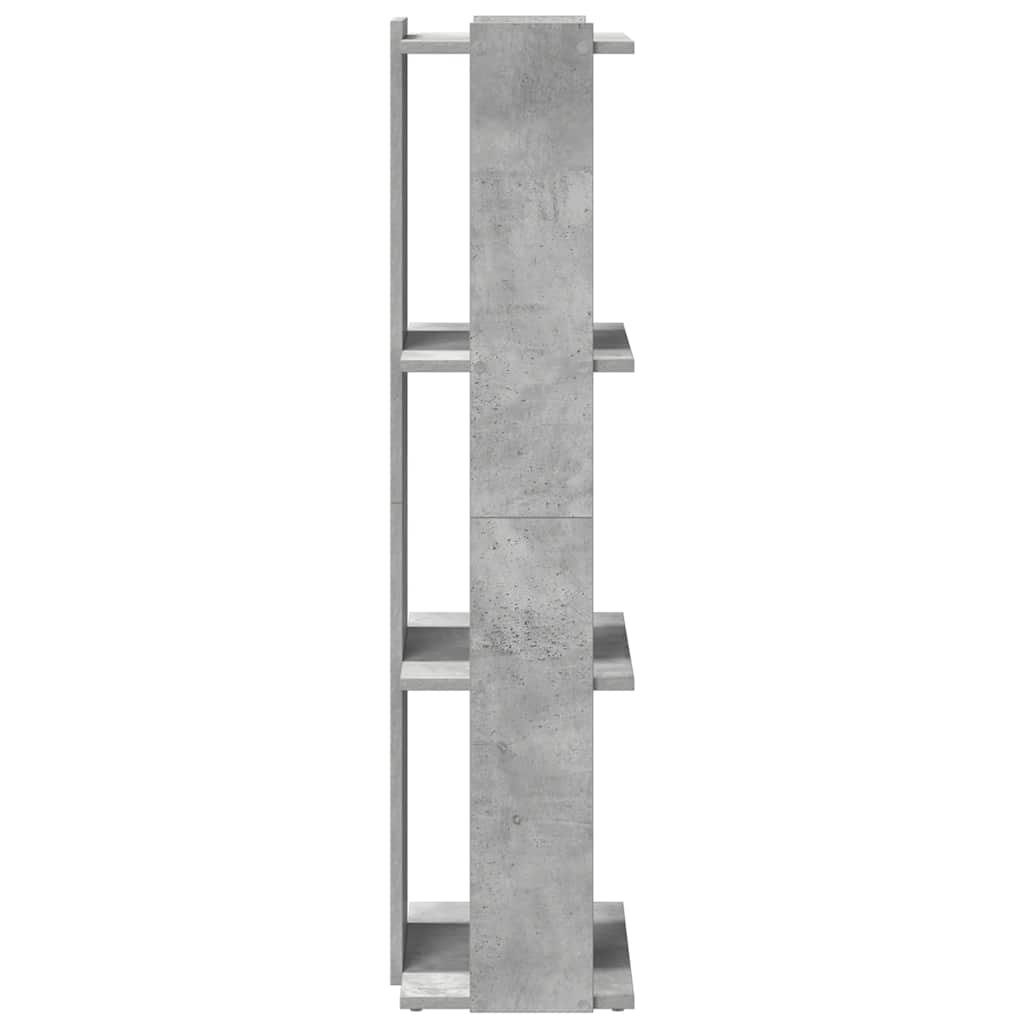 Boekenkast 3-laags 60x30x120 cm bewerkt hout betongrijs