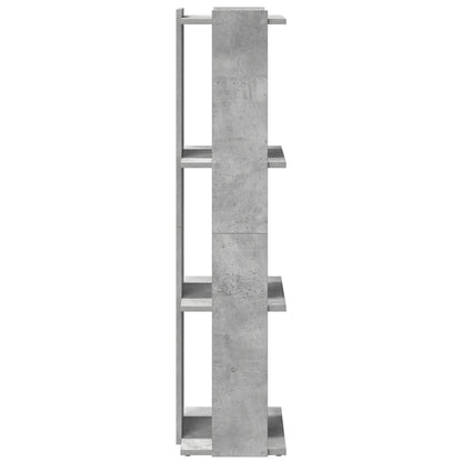 Boekenkast 3-laags 60x30x120 cm bewerkt hout betongrijs