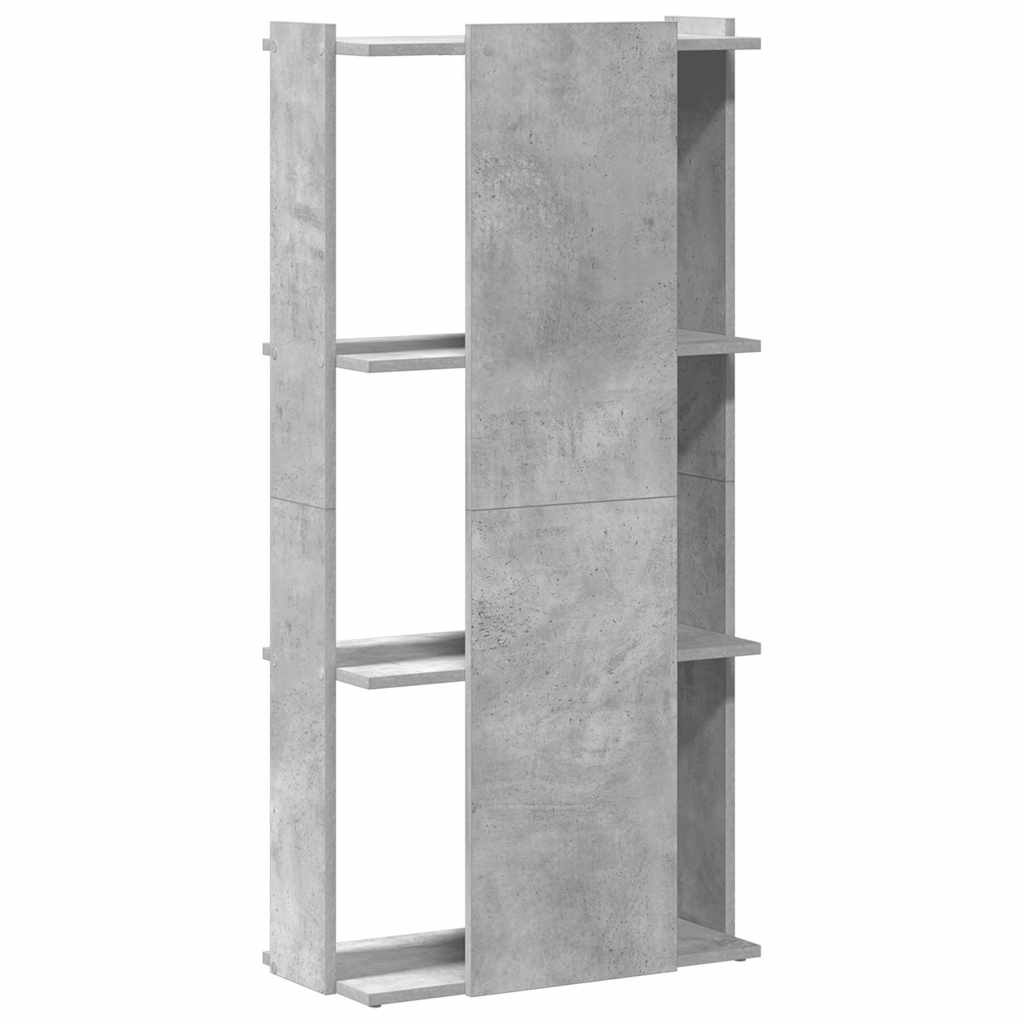 Boekenkast 3-laags 60x30x120 cm bewerkt hout betongrijs