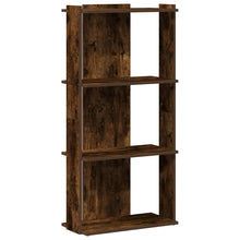 Boekenkast 3-laags 60x30x120 cm bewerkt hout gerookt eikenkleur