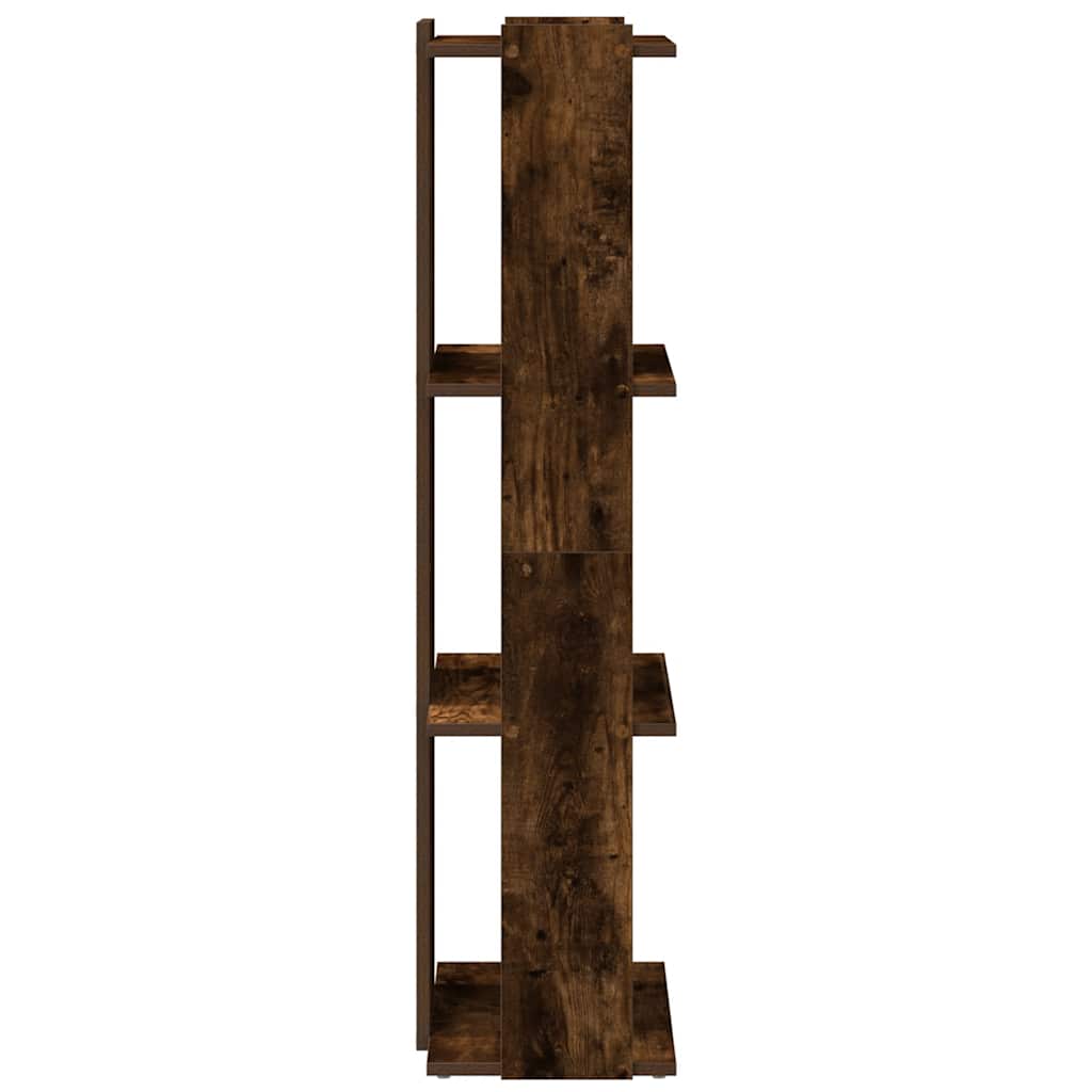 Boekenkast 3-laags 60x30x120 cm bewerkt hout gerookt eikenkleur