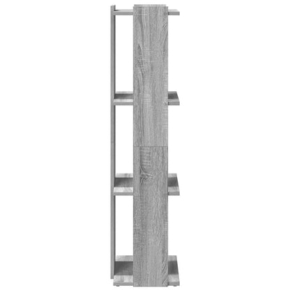 Boekenkast 3-laags 60x30x120 cm bewerkt hout grijs sonoma eiken