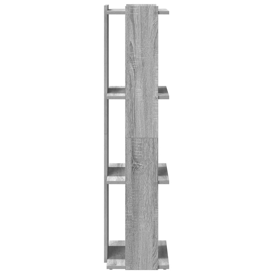 Boekenkast 3-laags 60x30x120 cm bewerkt hout grijs sonoma eiken
