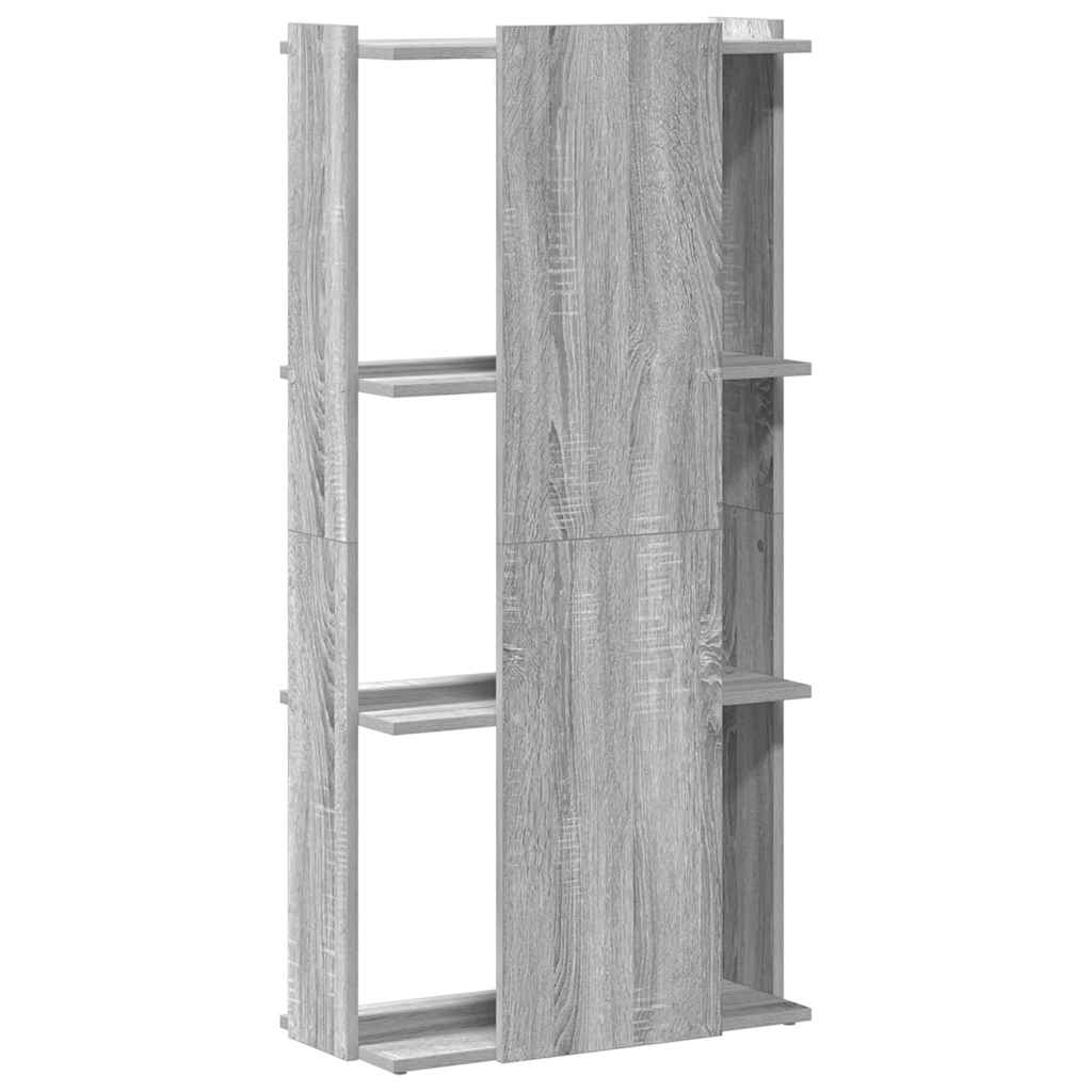 Boekenkast 3-laags 60x30x120 cm bewerkt hout grijs sonoma eiken
