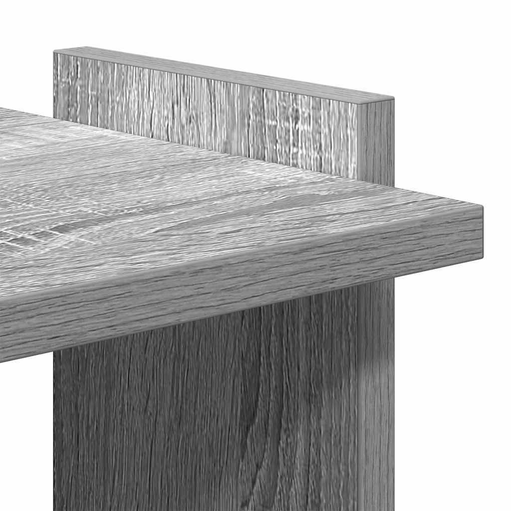 Boekenkast 3-laags 60x30x120 cm bewerkt hout grijs sonoma eiken