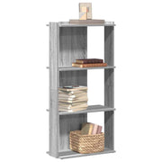 Bookshelf 3-tier 60x30x120 cm engineered wood grey sonoma oak