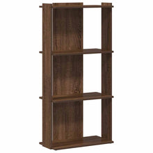 Boekenkast 3-laags 60x30x120 cm bewerkt hout bruin eikenkleur