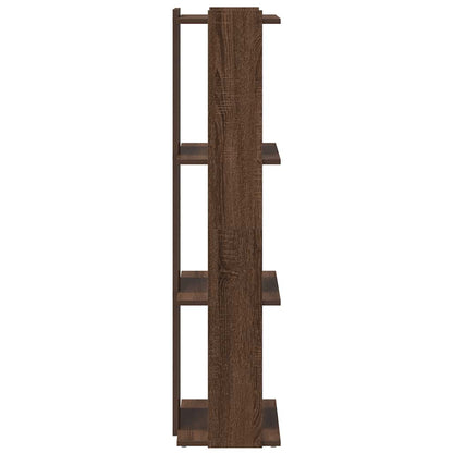 Boekenkast 3-laags 60x30x120 cm bewerkt hout bruin eikenkleur