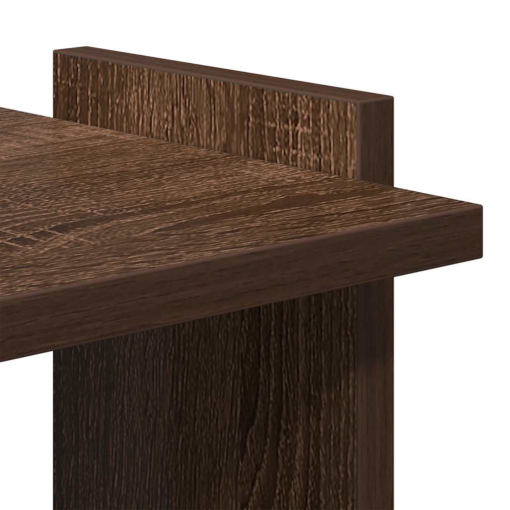 Boekenkast 3-laags 60x30x120 cm bewerkt hout bruin eikenkleur