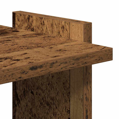 Boekenkast 3-laags 60x30x120 cm bewerkt hout oud houtkleur