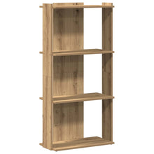Boekenkast 3-laags 60x30x120 cm bewerkt hout artisanaal eiken