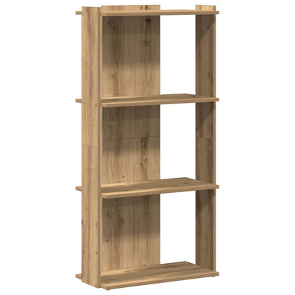 Boekenkast 3-laags 60x30x120 cm bewerkt hout artisanaal eiken