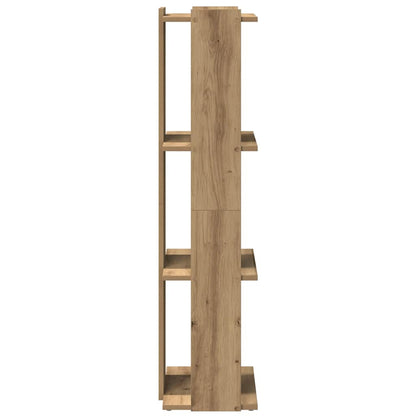 Boekenkast 3-laags 60x30x120 cm bewerkt hout artisanaal eiken