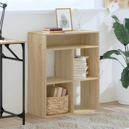 Boekenkast 66x31x80 cm bewerkt hout sonoma eikenkleurig